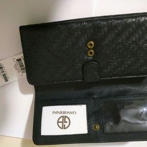 Giani Bernini Softy Core Wallet Black Sofy Weave Brand New